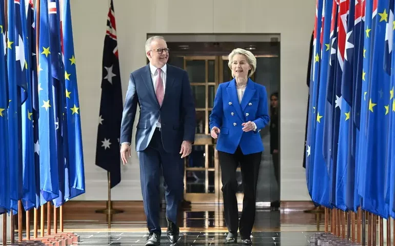 Após Mercosul e Índia, UE conclui acordo comercial com Austrália