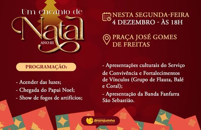 Branquinha se prepara para mais uma edição do “Um Encanto de Natal”