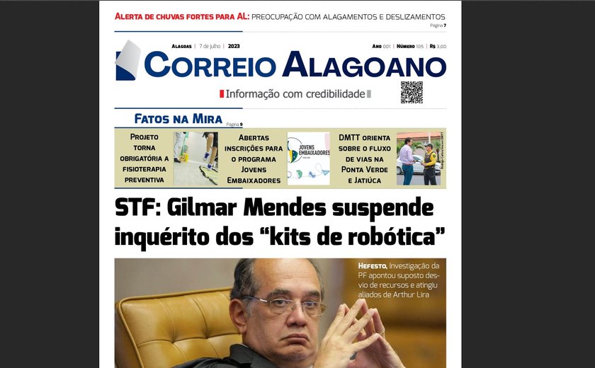 STF: Gilmar Mendes suspende inquérito dos “kits de robótica”