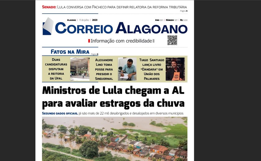 Ministros de Lula chegam a AL para avaliar estragos da chuva