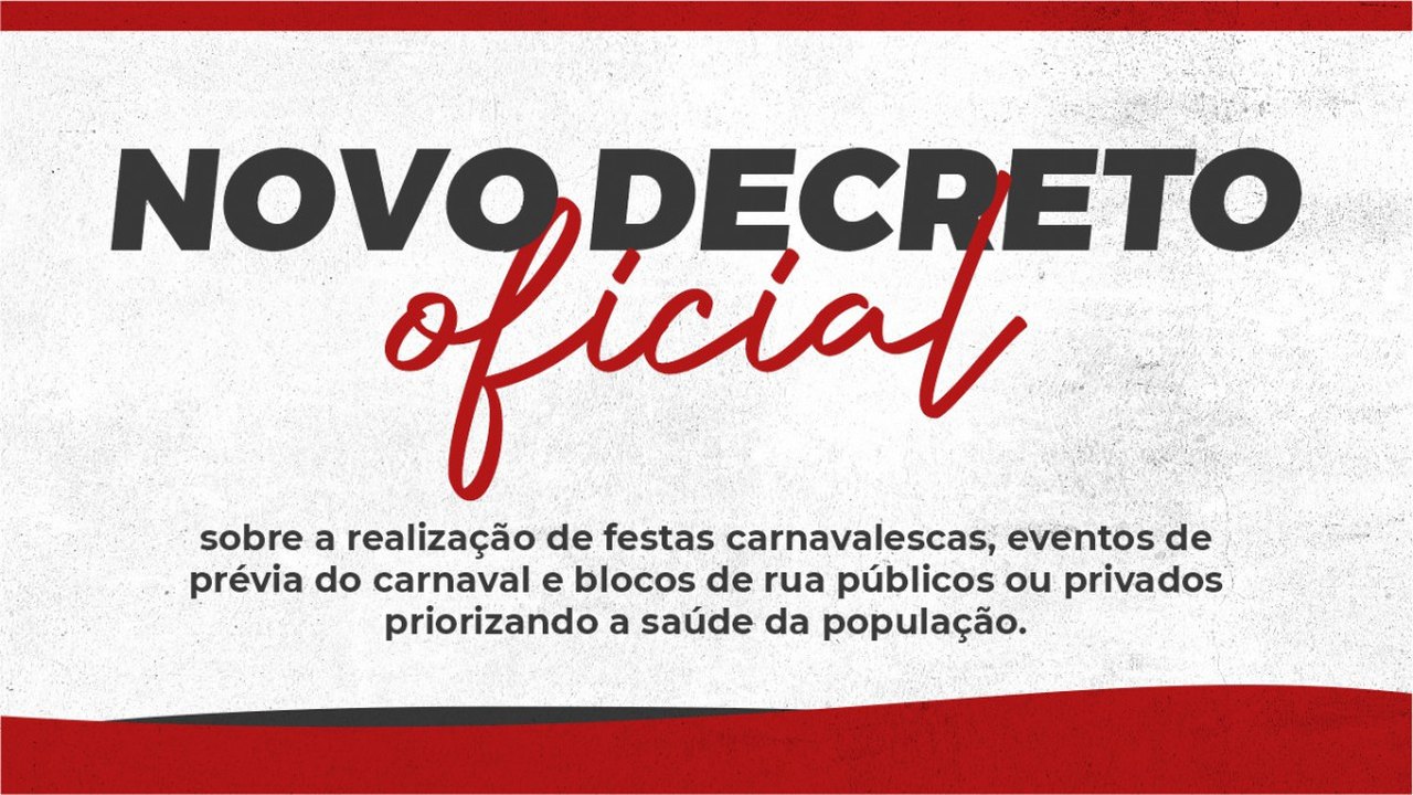 Decreto municipal da Prefeitura de Penedo suspende festas públicas e privadas durante o período do Carnaval
