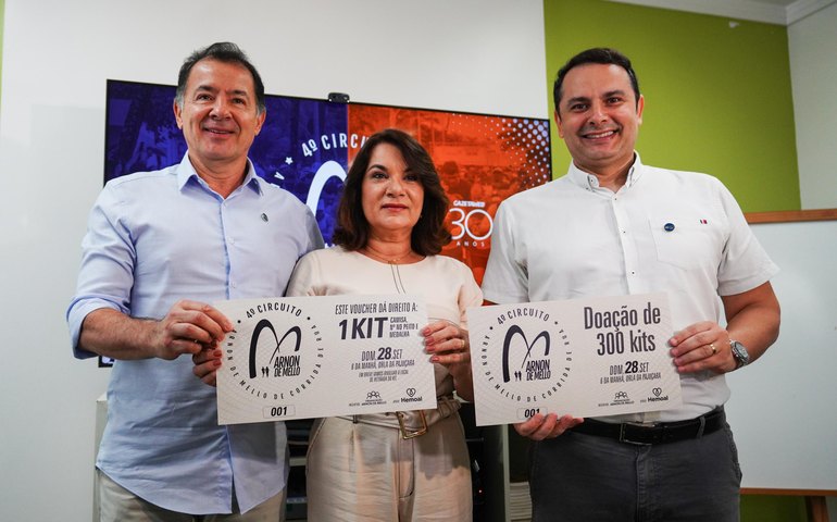 Doadores de sangue com voucher para o IV Circuito Arnon de Mello devem retir kits na quinta (25) e sexta (26)