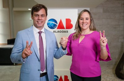 Vagner Paes e Natália Von Sohsten assumem presidência da OAB/AL em 1º de janeiro
