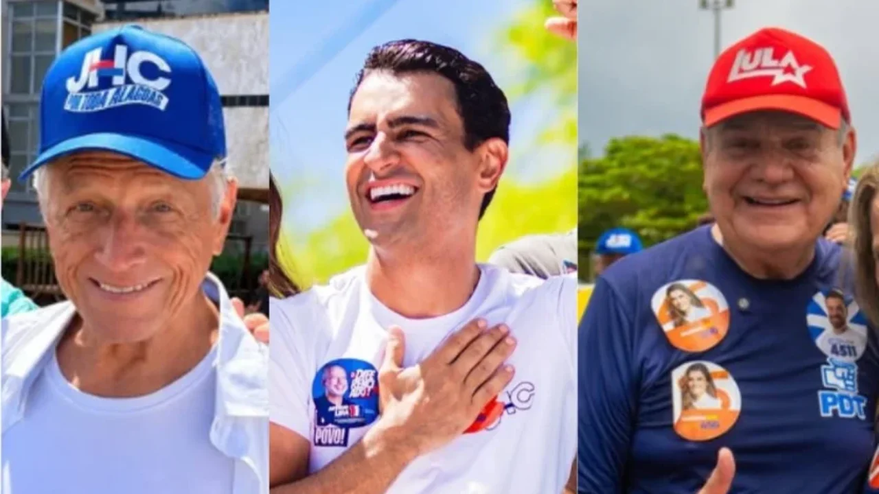 JHC ataca 40 anos de “atraso”, mas desfila ao lado de dois ex-governadores que comandaram Alagoas por 16 anos