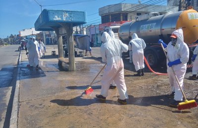 Parceria reforça desinfecção de áreas públicas em Maceió