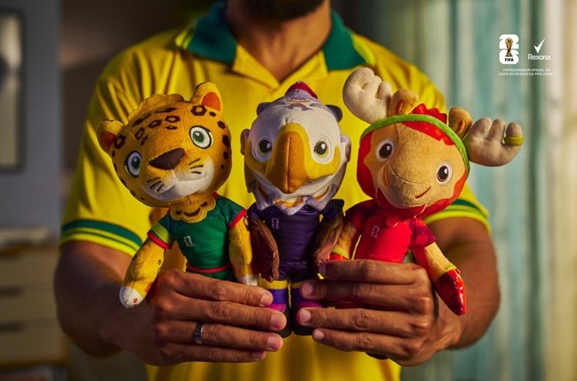 Rexona lança caixa surpresa com mascotes oficiais da Copa do Mundo da FIFA 2026