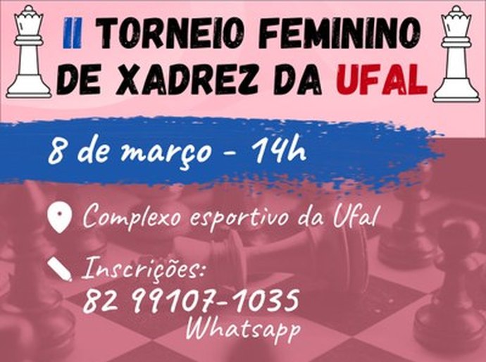 Ufal abre inscrições para segunda edição de Torneio Feminino de Xadrez