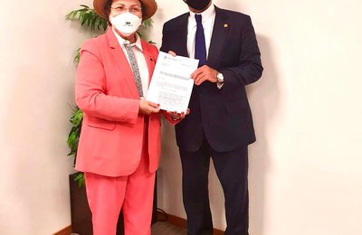 Tereza Nelma se reúne com ministro Fux e firma parceria com o CNJ para agilizar pautas de proteção da mulher