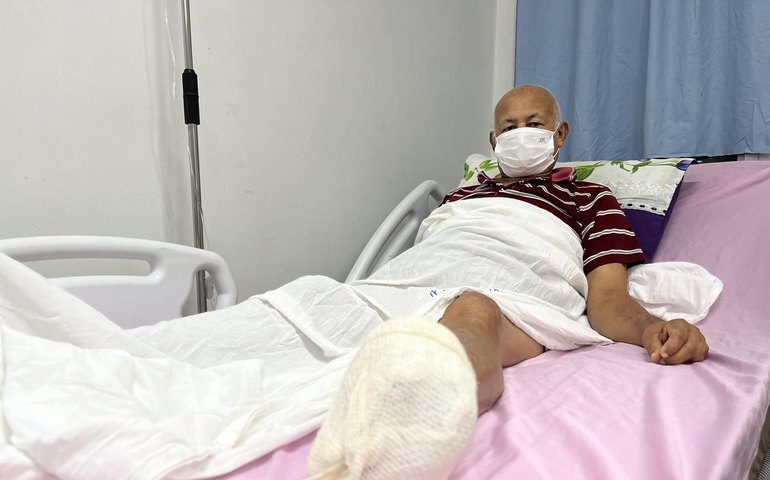  HGE evita a amputação do pé esquerdo de idoso de 73 anos acometido por diabetes 
