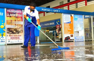 Rodoviária de Maceió reforça medidas sanitárias contra o coronavírus