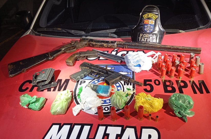 PM apreende drogas, armas e munições em grande operação na parte alta de Maceió