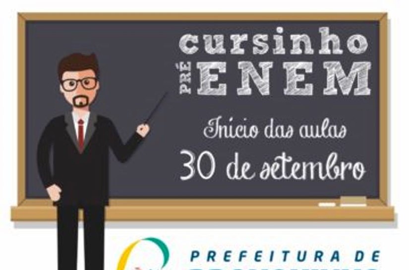 Aulas preparatórias para o Enem começam neste sábado em Branquinha