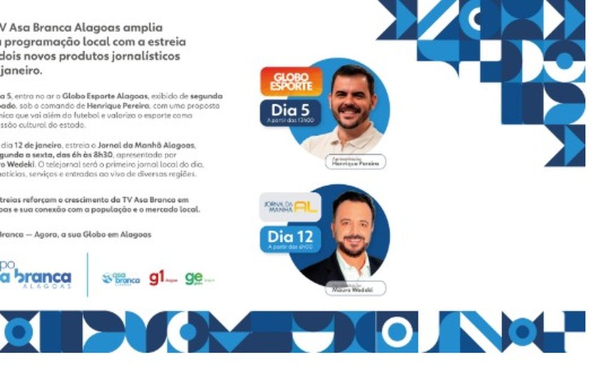 TV Asa Branca amplia programação local com estreia de novos programas locais em janeiro