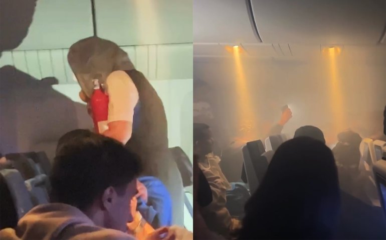 Fumaça na cabine: carregador portátil causa princípio de incêndio em voo da KLM