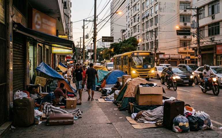 Trânsito caótico, população de rua e ocupação das calçadas: a desordem urbana que marca uma das principais vias de Copacabana; vídeo