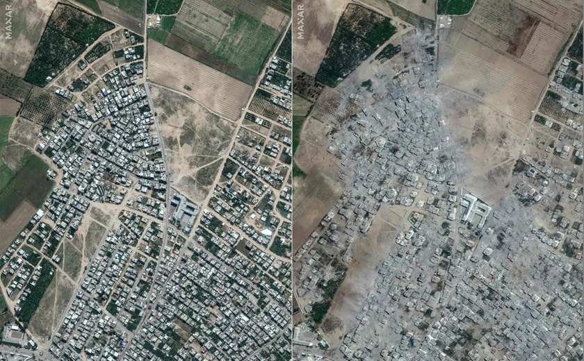 Israel x Hamas: novas imagens mostram antes e depois de destruição em Gaza