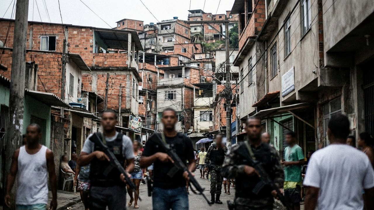 Imagens da polícia mostram homens armados com fuzis circulando entre moradores no Dona Marta