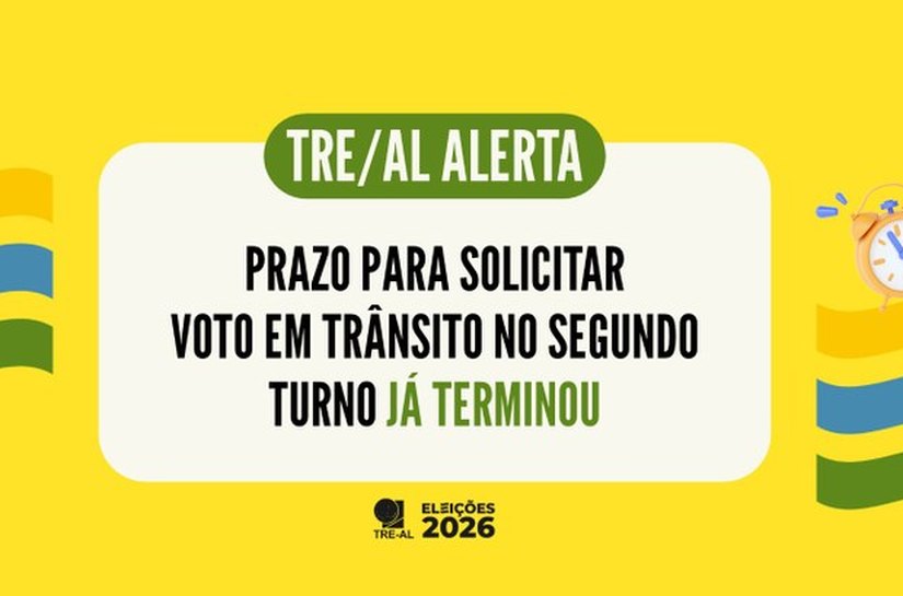 TRE/AL alerta: prazo para solicitar voto em trânsito no segundo turno já terminou