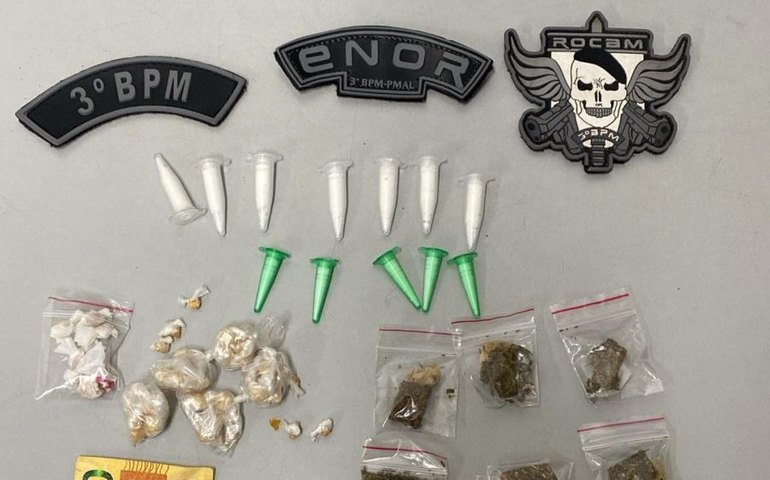 Polícia Militar prende homem acusado de tráfico de drogas em Arapiraca