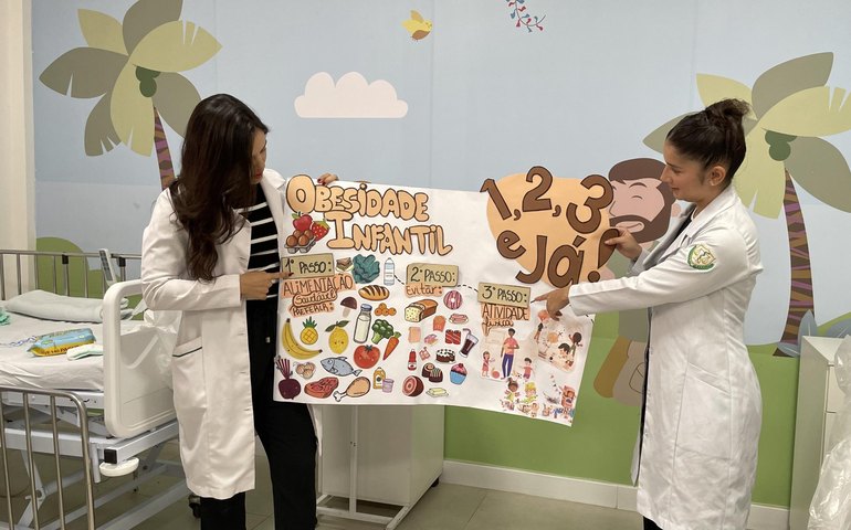 Nutricionistas do Hospital da Criança realizam ação para lembrar o Dia Mundial da Obesidade