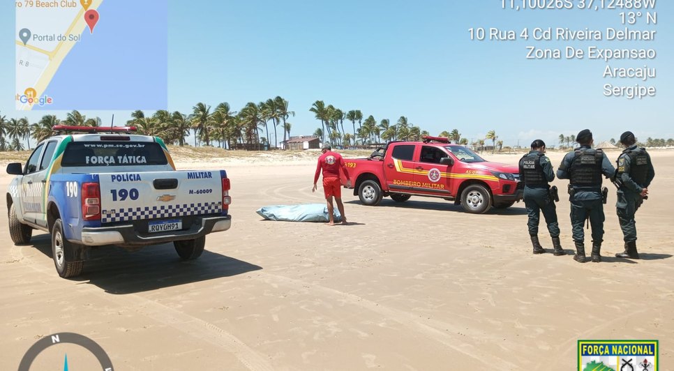 Corpo de banhista é encontrado boiando na Praia do Mosqueiro em Aracaju
