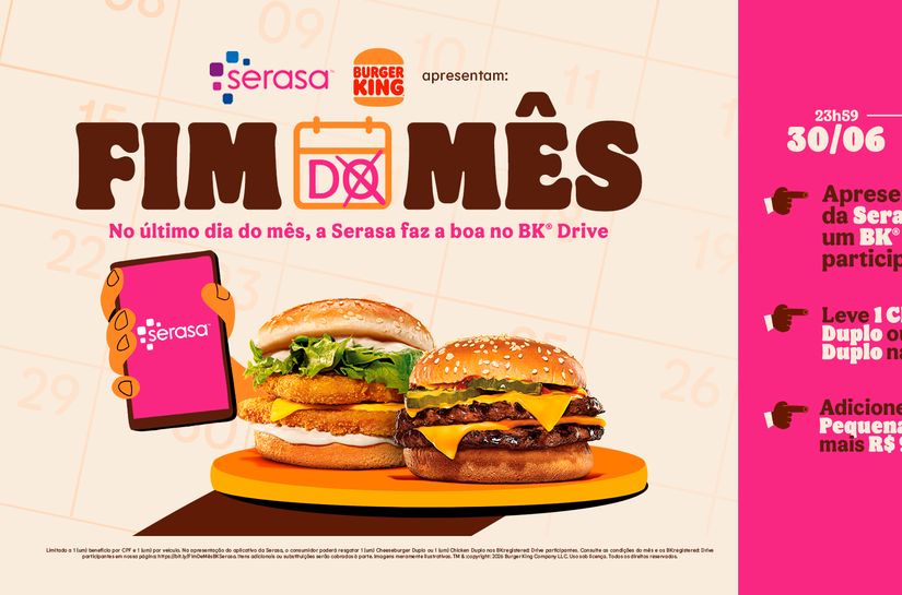 “Perdendo o sono com os boletos?”: Burger King® e Serasa distribuem sanduíche na faixa na madrugada de fim de mês