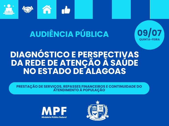 MPAL e MPF promoverão audiência pública para discutir situação da rede de saúde em Alagoas