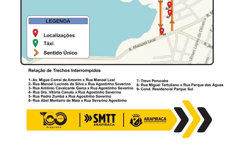 SMTT realiza mudanças no tráfego para o show do Centenário, confira: