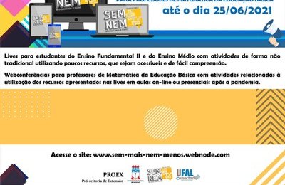 Projeto de extensão da Ufal busca professores da educação básica em Matemática