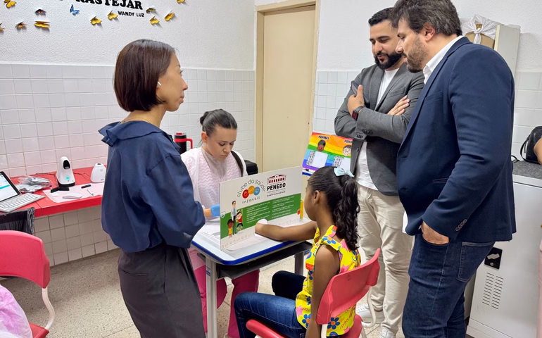 Clube da Saúde Infantil: Penedo recebe visita de representantes da empresa japonesa parceira no projeto inédito no Brasil