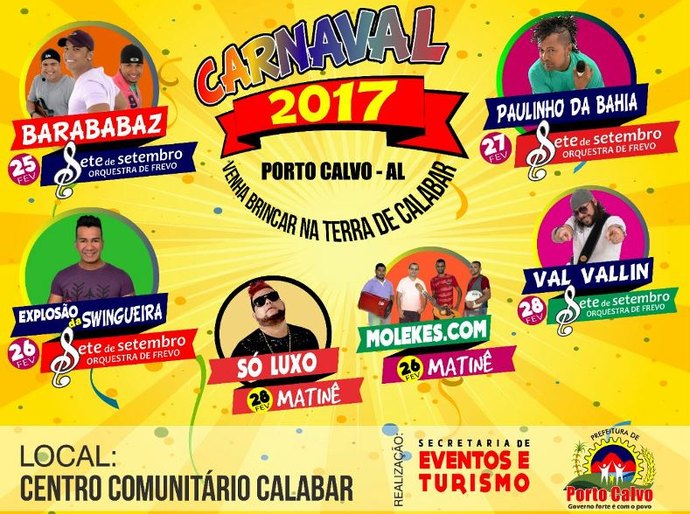 Carnaval de Porto Calvo conta com 50 blocos e bandas no clube