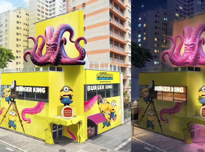 Com loja temática na Avenida Paulista, Burger King® lança produtos exclusivos Minions & Monstros, da Universal Pictures e Illumination