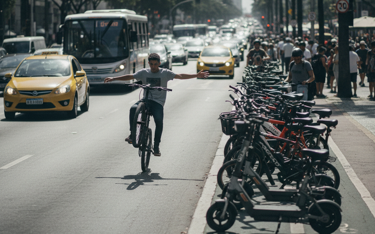 Sem freio: Veículos elétricos sobre duas rodas disputam espaço em meio à falta de regras e de fiscalização