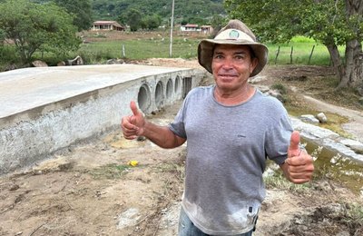 População de Santana do Ipanema que ficava ilhada nas fortes chuvas comemora melhorias na região