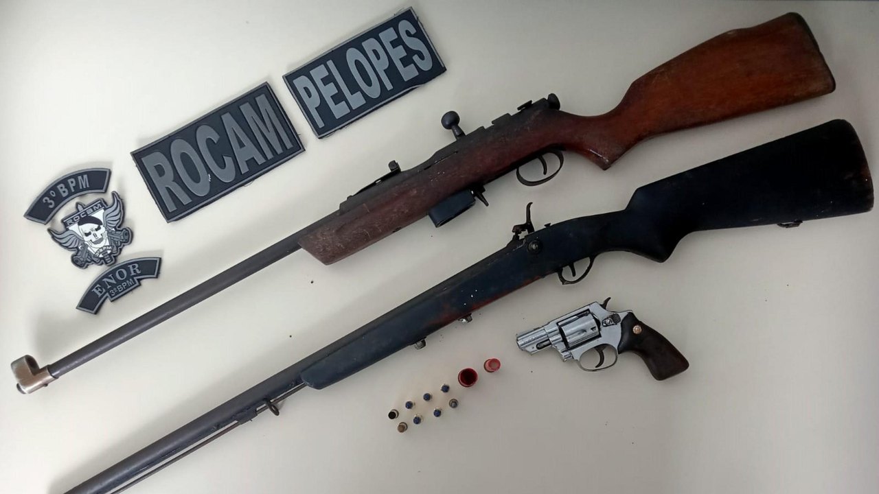 Polícia Militar prende autor de tentativa de homicídio e apreende três armas de fogo  