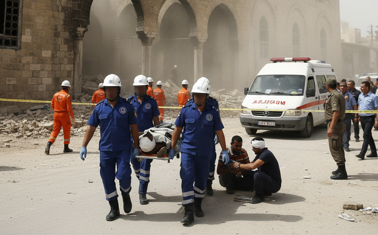 Explosão em mesquita deixa mortos e feridos em Homs, na Síria