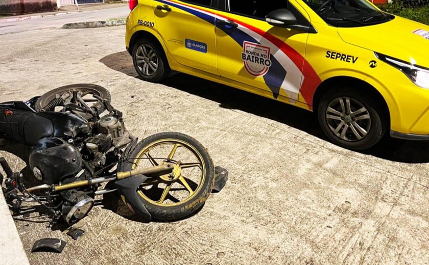 Ronda no Bairro apreende moto abandonada, após suposta briga de torcedores organizados