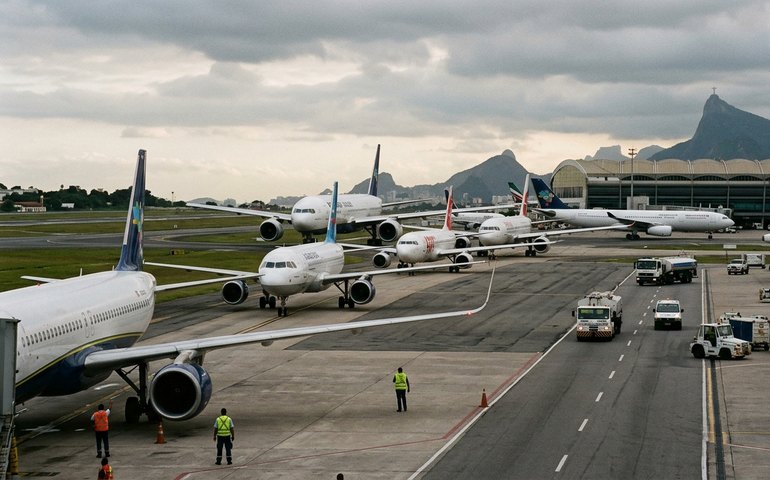 Rio de Janeiro registra sobrecarga no espaço aéreo após fechamento de aeroportos paulistas