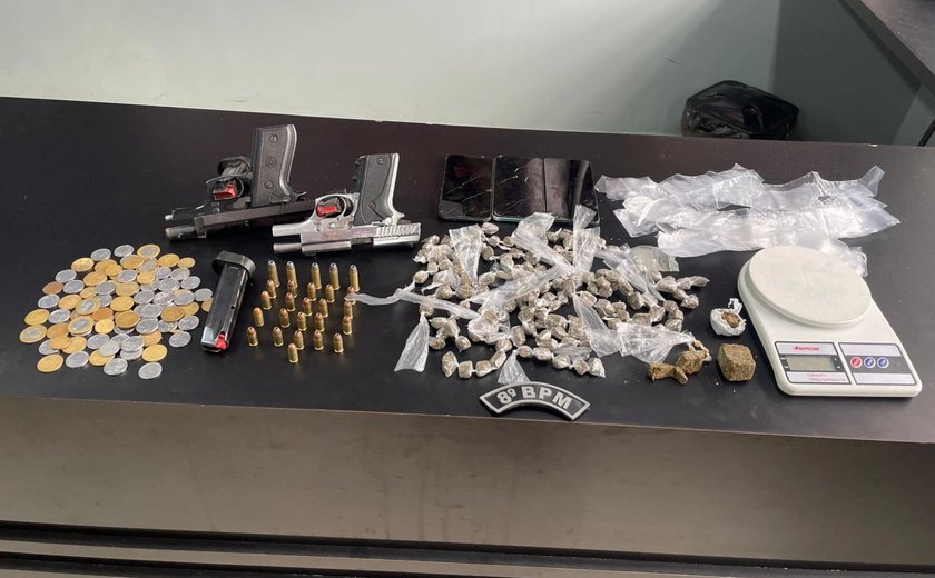 PM apreende armas e drogas durante ações em Maceió e Região Metropolitana