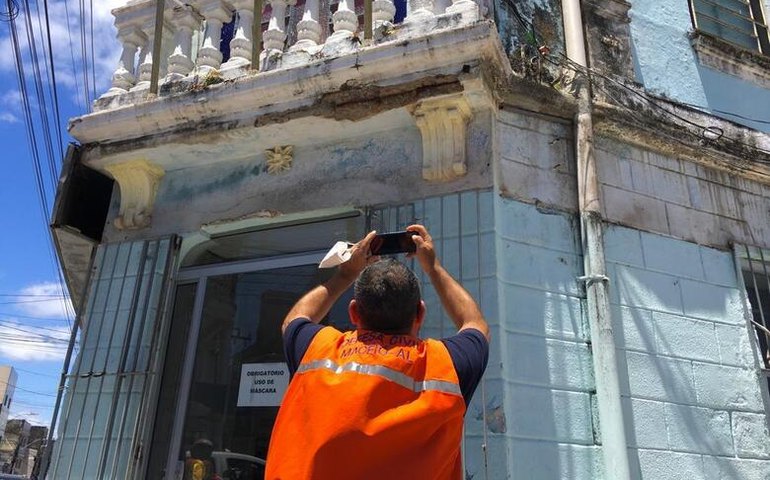 Defesa Civil inicia vistorias no Centro de Maceió