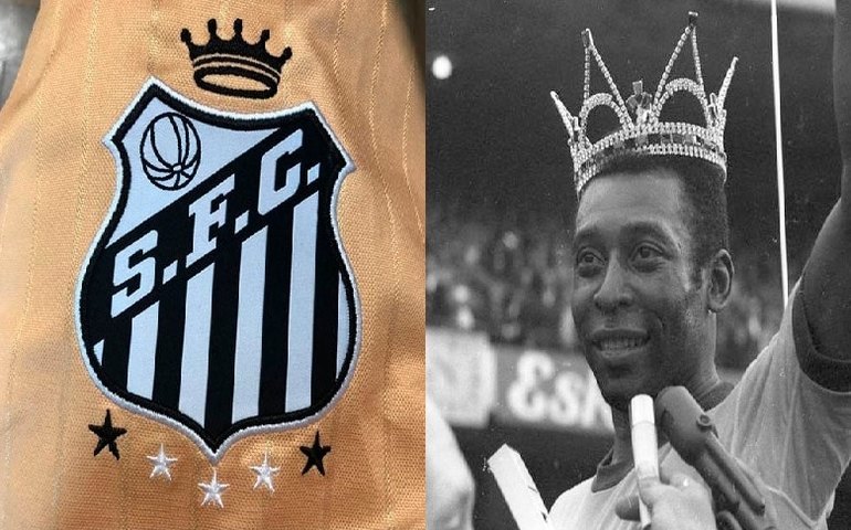 Pelé será homenageado pelo Santos com coroa no escudo do time em 2023