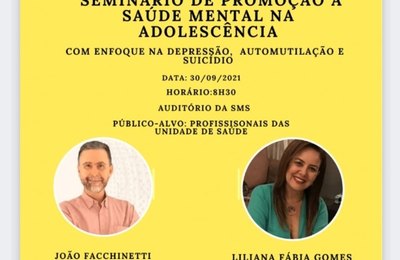 Seminário vai debater determinantes responsáveis pelo adoecimento mental de adolescentes