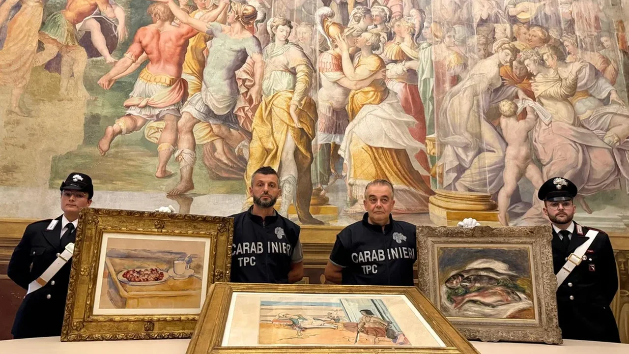 Carabinieri italianos recuperam obras de arte roubadas de Renoir, Cézanne e Matisse avaliadas em milhões.