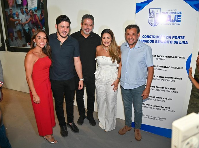 Prefeitura de São José da Laje inaugura ponte Senador Benedito de Lira em dia histórico para o município