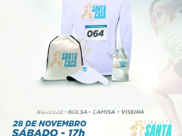 Circuito Santa Casa: entrega de kits será nesta quarta e quinta no Maceió Shopping