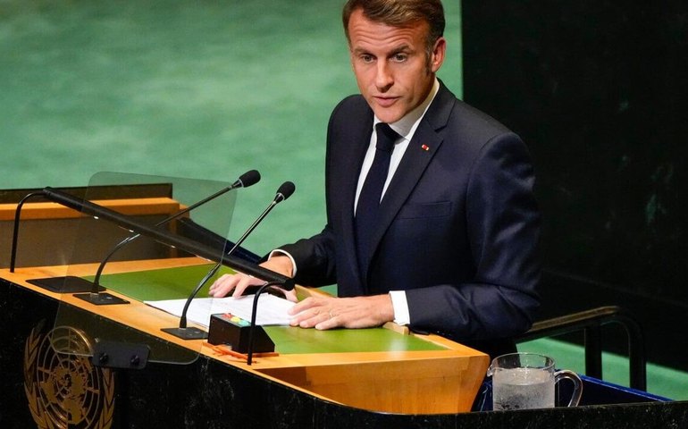 França reconhece o Estado da Palestina 'pela paz' entre israelenses e palestinos, afirma presidente Macron
