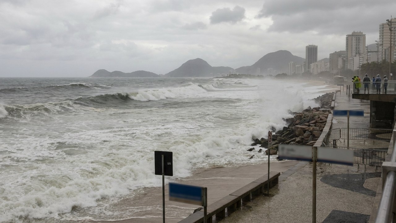 Marinha do Brasil alerta para ressaca no Rio; ondas podem chegar a três metros