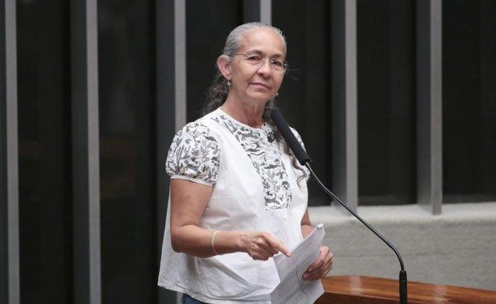 Heloísa Helena em discurso de posse