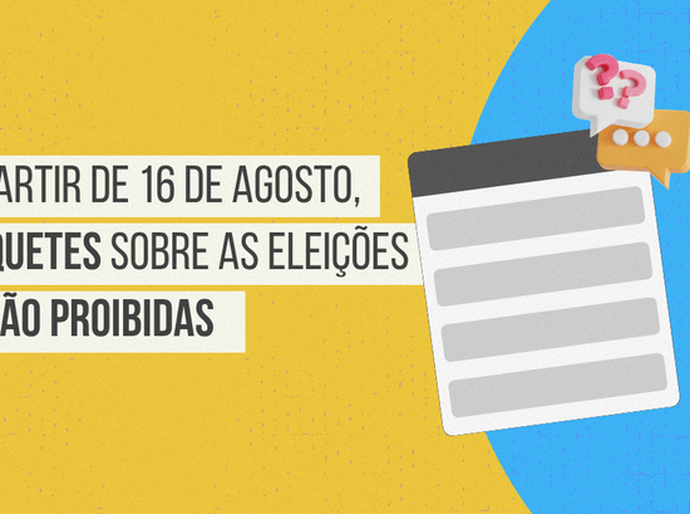 A partir de domingo, 16 de agosto, enquetes sobre as Eleições estão proibidas