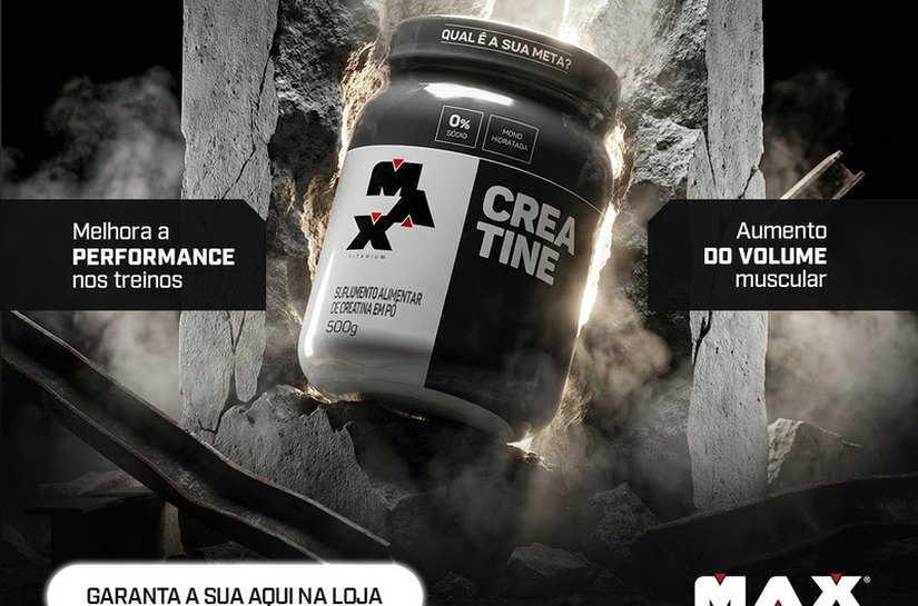 Mês do Consumidor: creatina 500g da Max Titanium chega a R$ 79,90 no site e lojas todo o país